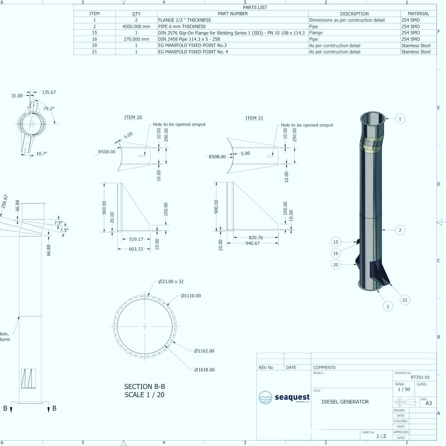 Detailed engineering drawing of a pipe fitting component