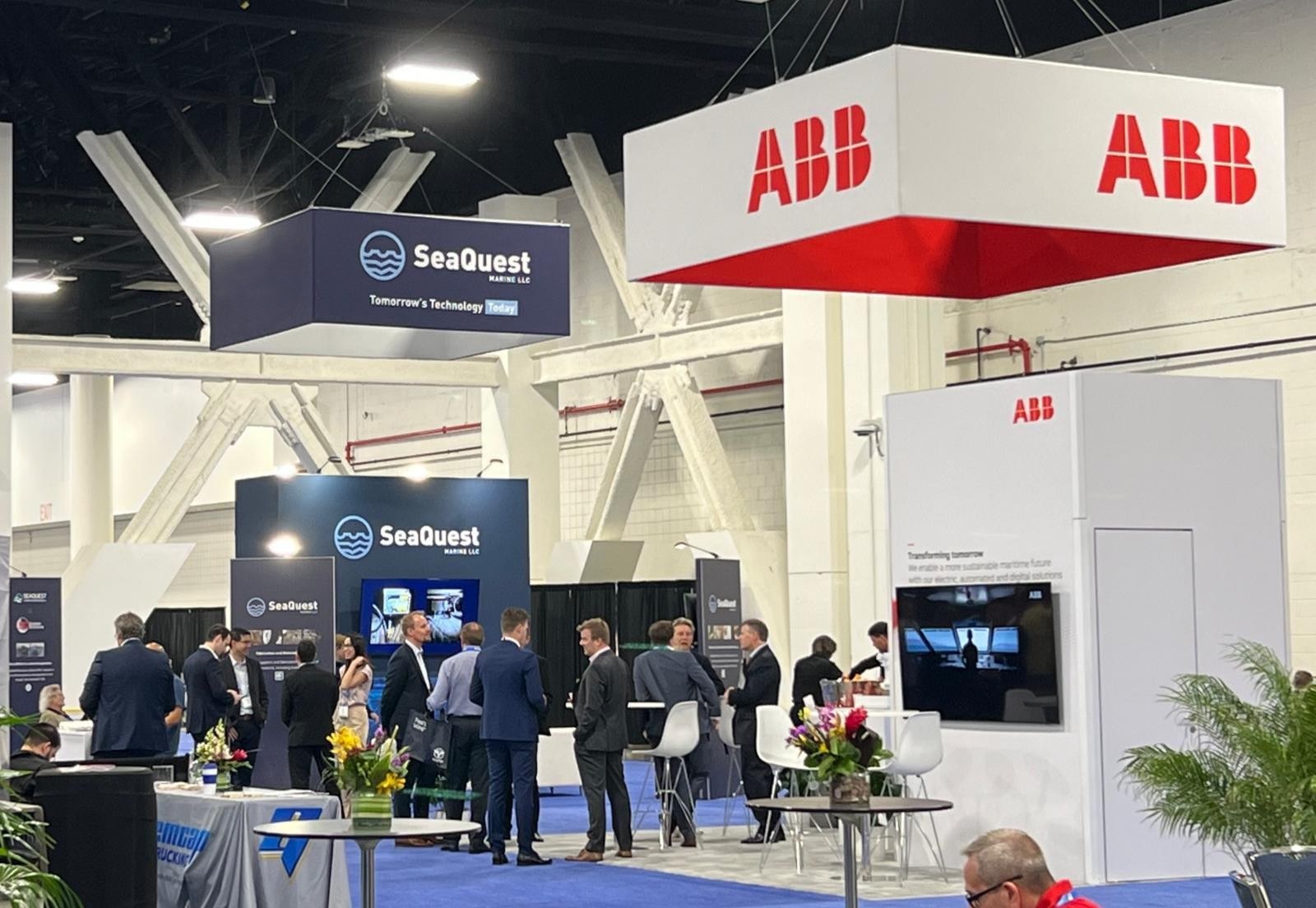 SeaQuest booth alongside ABB at an industry trade show